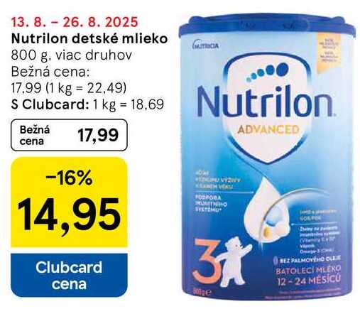 Nutrilon detské mlieko, 800 g