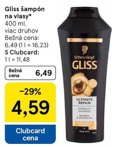 Gliss šampón na vlasy, 400 ml