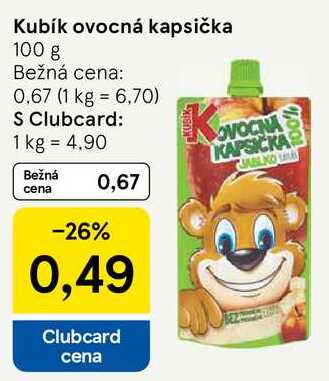Kubík ovocná kapsička, 100 g