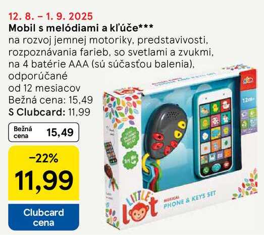 Mobil s melódiami a kľúče
