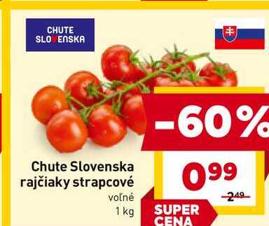 Chute Slovenska rajčiaky strapcové voľné 1 kg 
