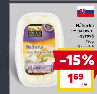 Nátierka cesnakovo-syrová 130 g