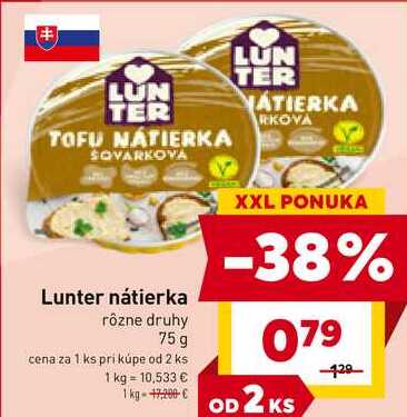 Lunter nátierka rôzne druhy 75g 