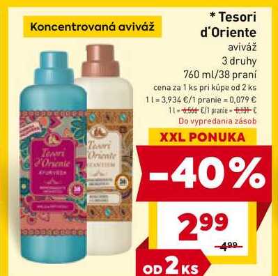 Tesori d'Oriente aviváž 3 druhy 760 ml/38 praní 