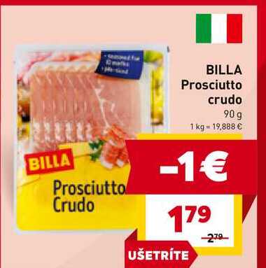 BILLA Prosciutto crudo 90g 