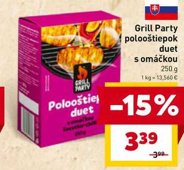 Grill Party polooštiepok duet s omáčkou 250 g 