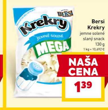 Bersi Krekry jemne solené slaný snack 130 g