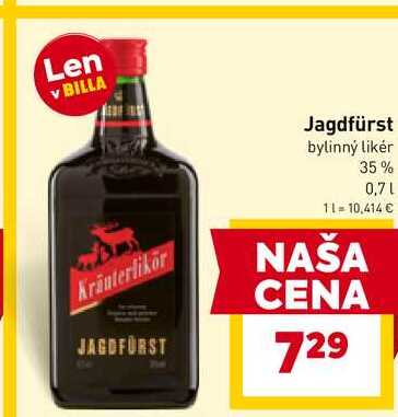 Jagdfürst bylinný likér 35% 0,7l