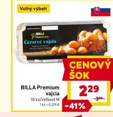 BILLA Premium vajcia 10 ks/veľkosť M 