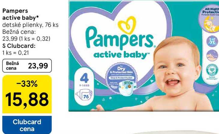 Pampers active baby, 76 ks