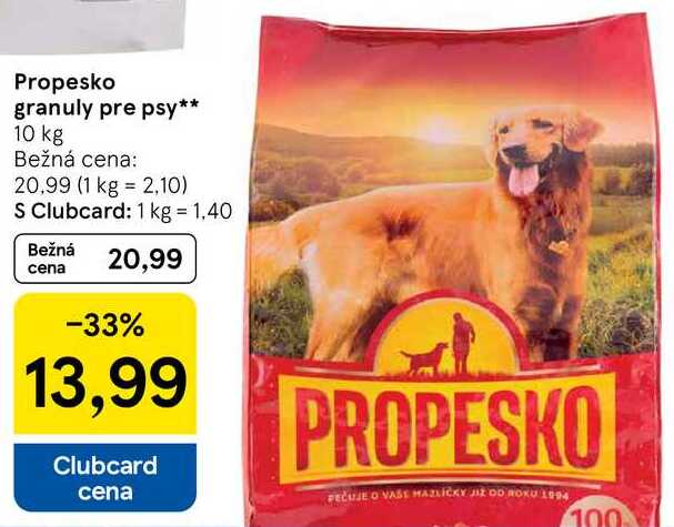 Propesko granuly pre psy, 10 kg