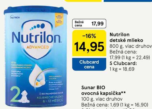 Nutrilon detské mlieko, 800 g