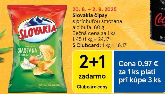 Slovakia čipsy, 60 g 