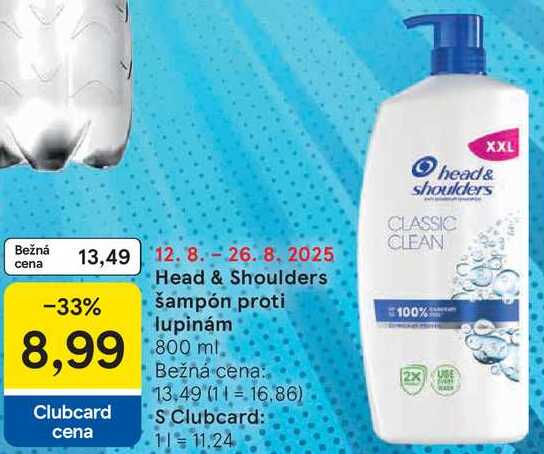 Head & Shoulders šampón proti lupinám, 800 ml