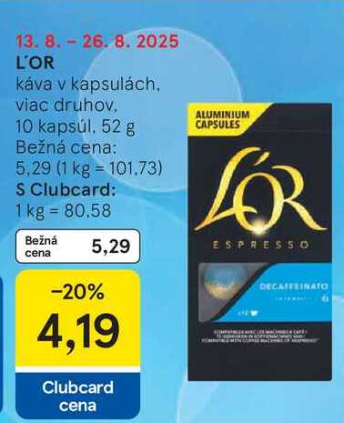 L'OR 10 kapsul, 52 g