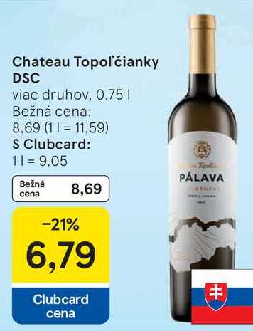 Chateau Topoľčianky DSC, 0,75 l
