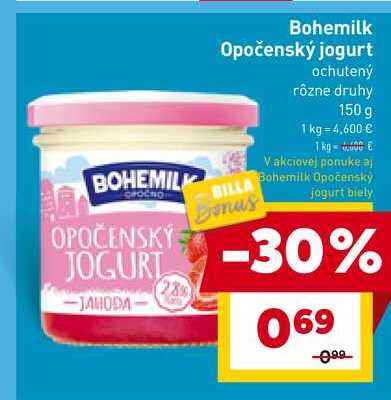 Bohemilk Opočenský jogurt ochutený 150g