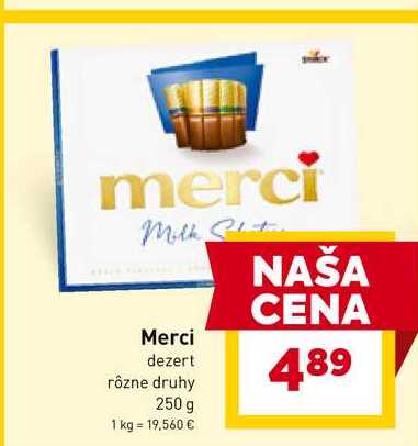 Merci dezert rôzne druhy 250 g
