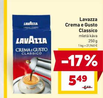 Lavazza Crema e Gusto Classico mletá káva 250 g