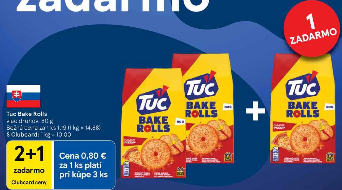 Tuc Bake Rolls, 80 g