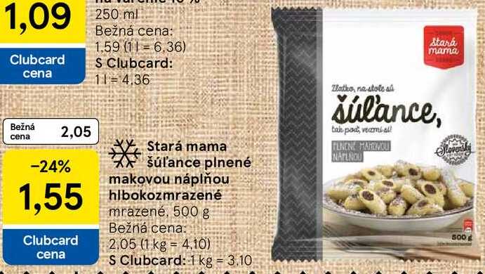 Stará mama šúľance plnené makovou náplňou hlbokozmrazené, 500 g