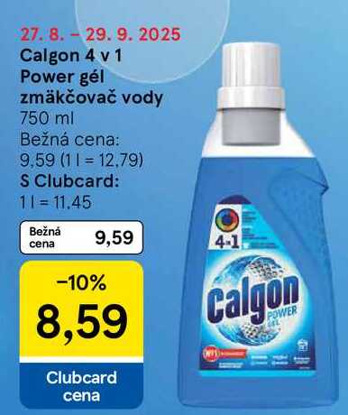 Calgon 4 v 1 Power gél zmäkčovač vody, 750 ml 