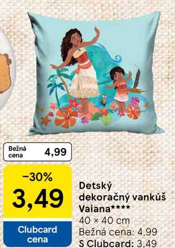 Detský dekoračný vankúš Vaiana