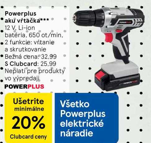 Powerplus aku vŕtačka