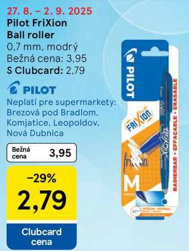 Pilot Frixion Ball roller 