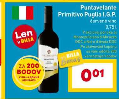 Puntavelante Primitivo Puglia I.G.P. červené víno 0,75l