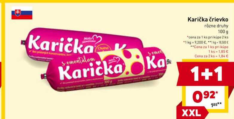 Karička črievko rôzne druhy 100 g 