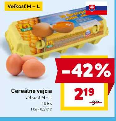 vajcia veľkosť M - L 10 ks