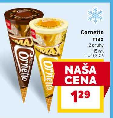 Cornetto max 2 druhy 115 ml 
