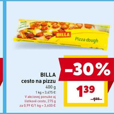 BILLA cesto na pizzu 400 g