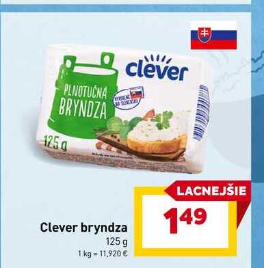 Clever bryndza 125 g 