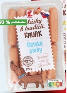 Z lásky k tradícii Kaufík Detské párky