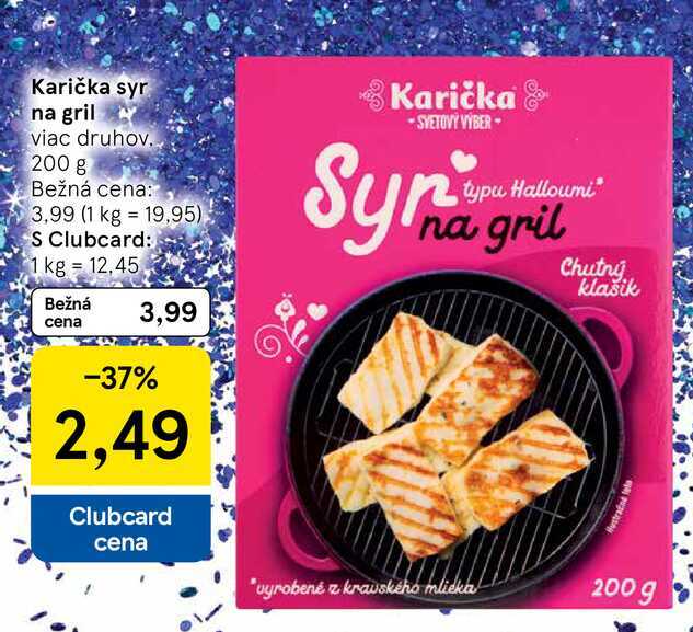 Karička syr na gril viac druhov 200 g