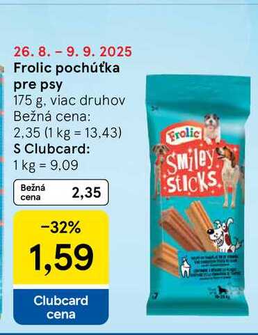 Frolic pochúťka pre psy 175 g, viac druhov 