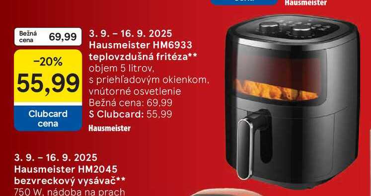 Hausmeister HM6933 teplovzdušná fritéza objem 5litrov, s priehľadovým okienkom, vnútorné osvetlenie 
