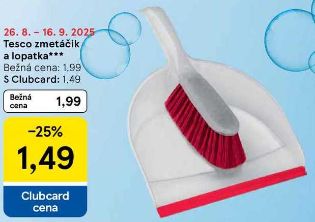 Tesco zmetáčik, a lopatka