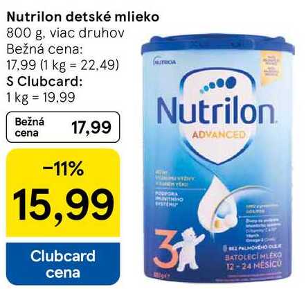 Nutrilon detské mlieko, 800 g