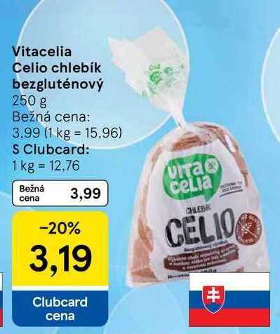 Vitacelia Celio chlebík bezgluténový, 250 g