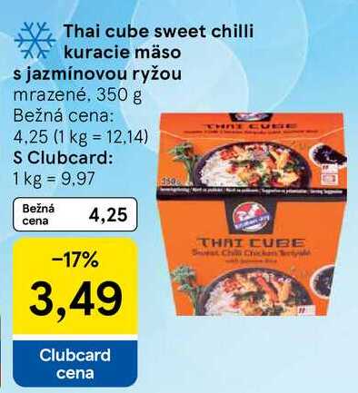 Thai cube sweet chilli kuracie mäso s jazmínovou ryžou, 350 g