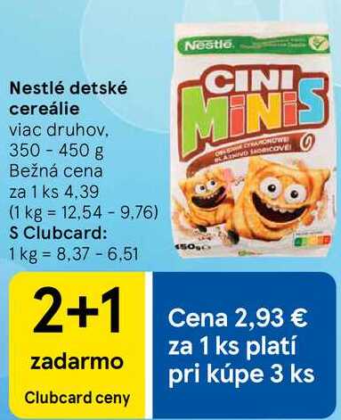 Nestlé detské cereálie, 350 - 450 g 