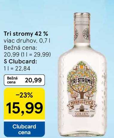 Tri stromy 42 %, 0,7 l