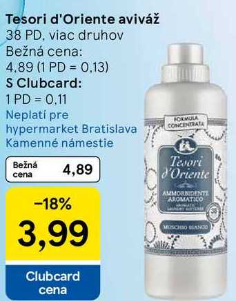 Tesori d'Oriente aviváž, 38 PD
