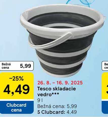 Tesco skladacie vedro