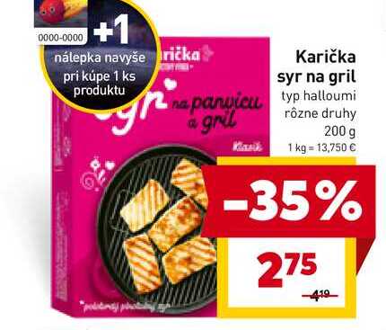 Karička syr na gril na panvicu a gril typ halloumi rôzne druhy 200 g