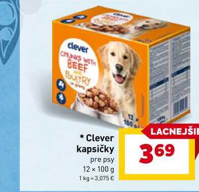 Clever kapsičky pre psy 12 x 100 g
