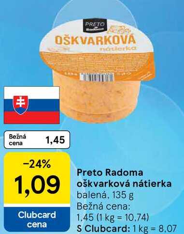 Preto Radoma oškvarková nátierka, 135 g 